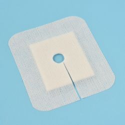 Bandaje pentru scopuri speciale elastopor STERIL D - tampon nețesut cu tampon absorbant, incizie și orificiu O, autoadeziv, steril